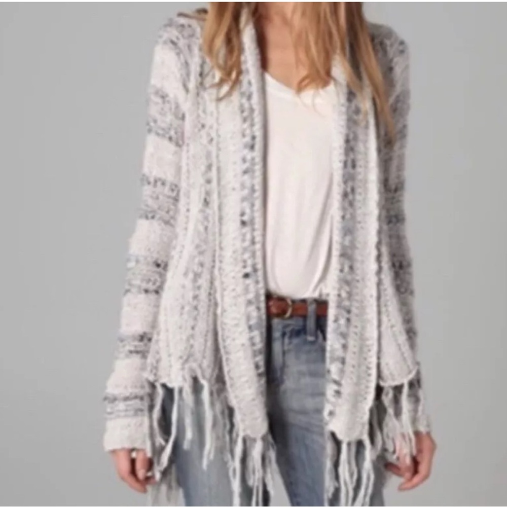 Free People Run Away Love Stripe Cardigan Sweater.